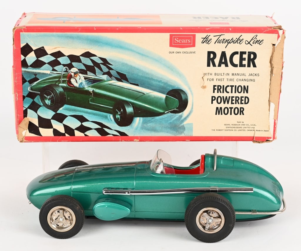 JAPAN SEARS FRICTION TURNPIKE RACER w/ BOX (1 of 16)
