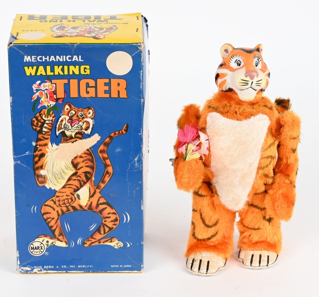 MARX WINDUP WALKING TIGER w/ BOX (1 of 12)