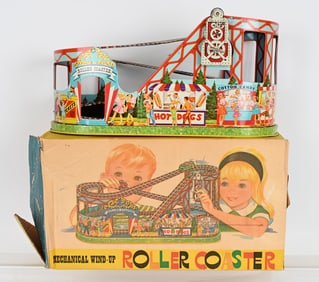 CHEIN TIN WINDUP ROLLER COASTER w/ BOX