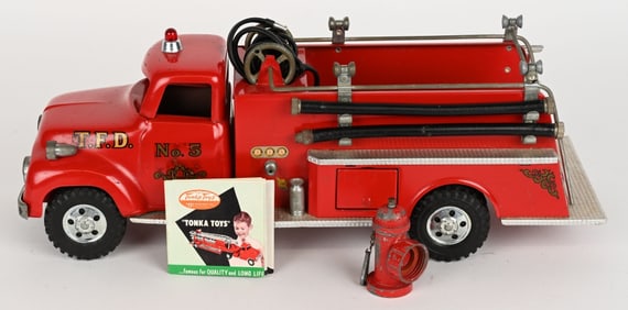 1956 TONKA PRESSED STEEL FIRE PUMPER