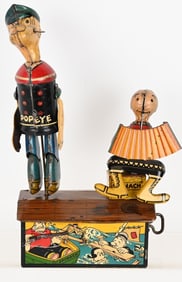 MARX TIN WINDUP POPEYE & OLIVE OYL JIGGERS