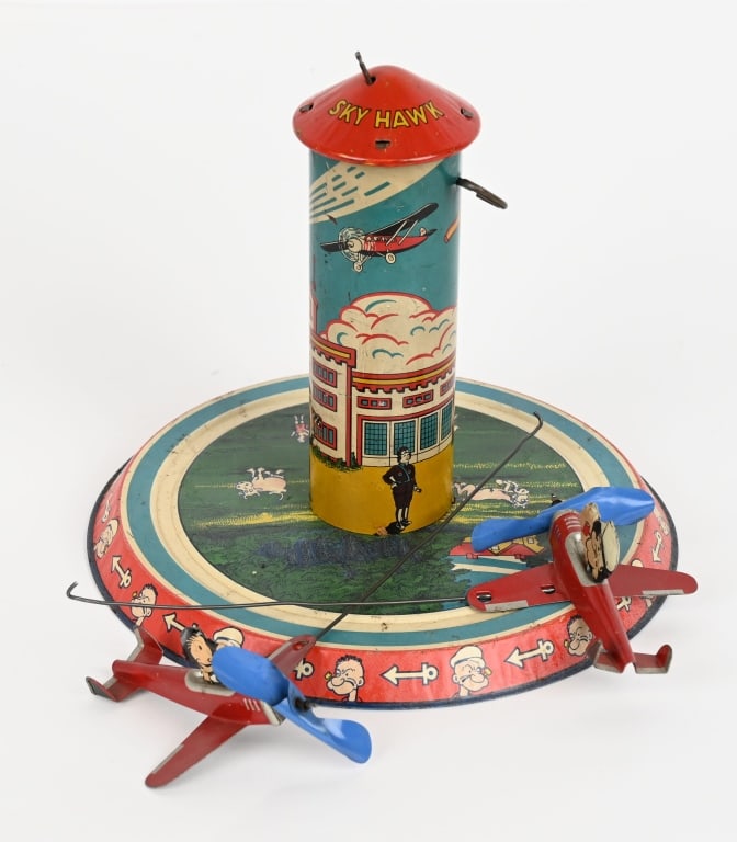 MARX TIN WINDUP POPEYE SKY HAWK (1 of 8)
