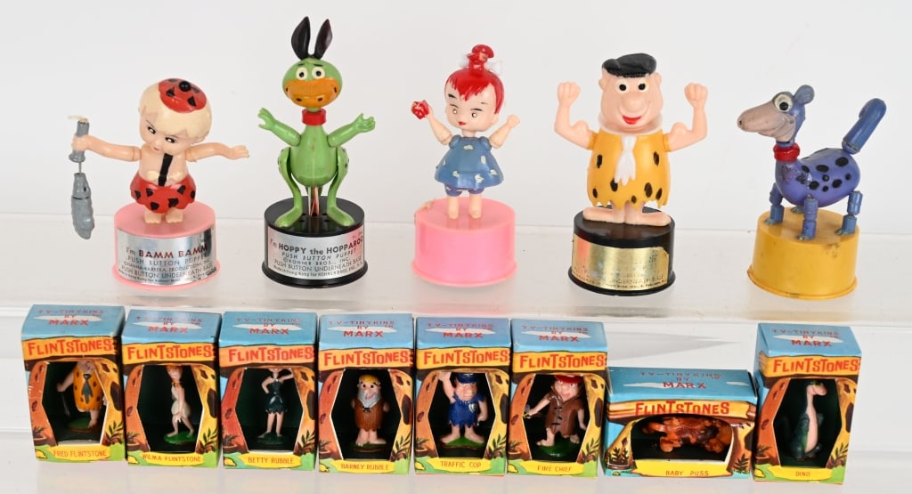 MARX FLINTSTONE TV TINYKINS & PUSH PUPPETS: TV Tinykins are in Boxes. All in great shape. Excellent