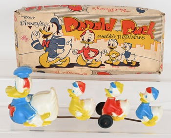 MARX WINDUP DONALD & HIS NEPHEWS w/ BOX