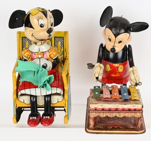 LINEMAR MICKEY XYLOPHONE & MINNIE KNITTER