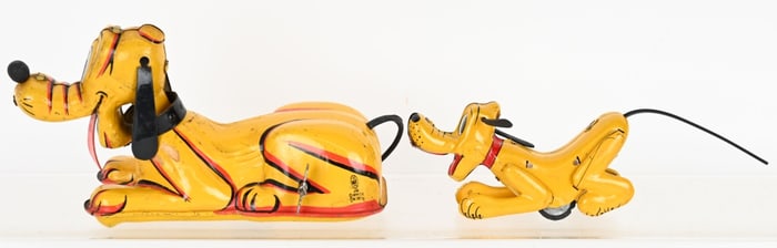 2- LINEMAR TIN PLUTO TOYS