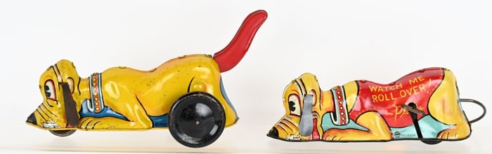 2- MARX TIN WINDUP PLUTO TOYS