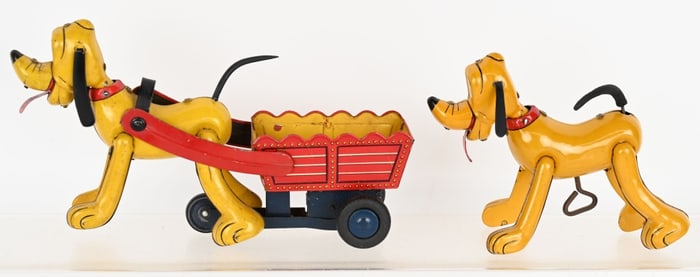 2- LINMAR TIN PLUTO TOYS