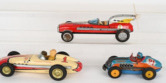 3- TIN FRICTION RACE CARS