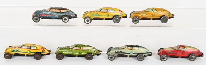 7 - MARX TIN WINDUP RACE CARS