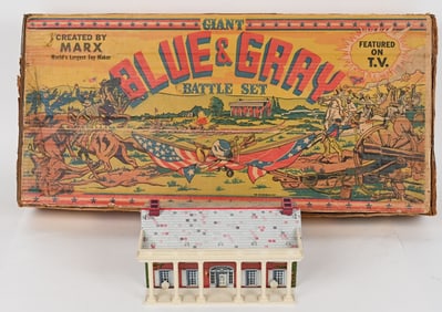 MARX GIANT BLUE & GRAY PLAY SET