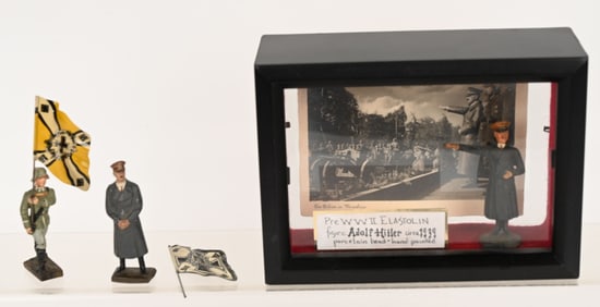 ELASTOLIN & LINEOL HITLER & GERMAN SOLDIER FIGURE