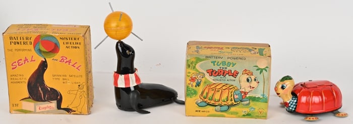 TUBBY THE TURTLE & SEAL AND BALL w/ BOXES