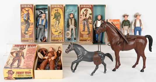 MARX JOHNNY WEST & BONANZA FIGURES
