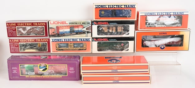 O GAUGE TRAIN LOT, LIONEL, K-LINE & MORE w/ BOXES