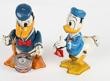 LINEMAR DONALD DUCK DRUMMER & UMBREALL TOY