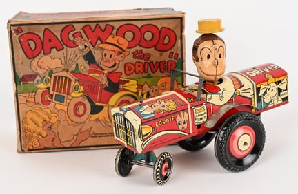 MARX TIN WINDUP DAGWOOD THE DRIVER w/ BOX