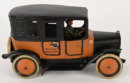 GUNTHERMANN TIN WINDUP AMERICAN YELLOW TAXI