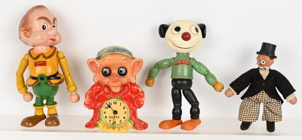 LOT OF WOOD JOINTED TOYS & MORE