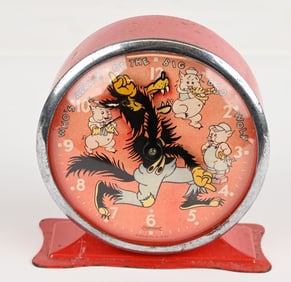 INGERSOL ANIMATED BIG BAD WOLF ALARM CLOCK