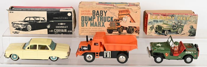 VINTAGE TOY LOT w/ BOXES, MARX & JAPAN
