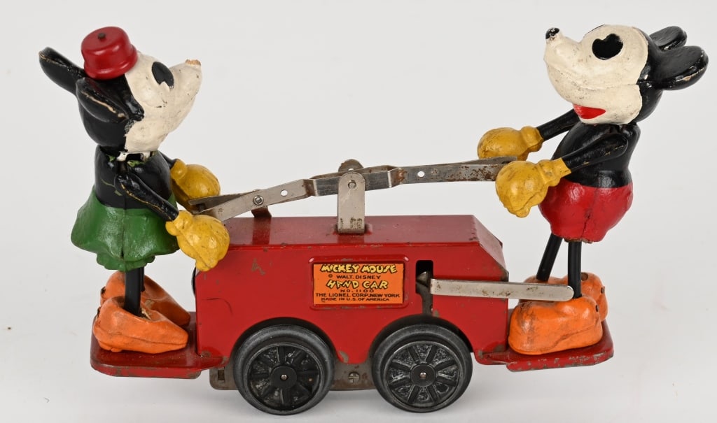 LIONEL WINDUP MICKEY MOUSE HAND CAR (1 of 8)
