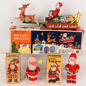 3- SANTA CLAUS TOYS w/ BOXES