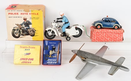 BANDAI MOTORCYCLE w/ BOX, GAS AIRPLANE & MORE