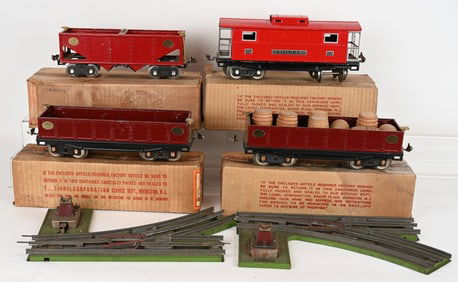 4- LIONEL STANDARD GAUGE CARS w/ BOXES