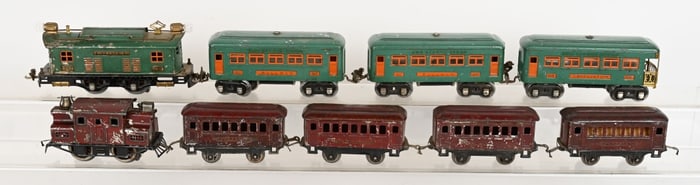 2- PREWAR LIONEL O GAUGE PASSENGER TRAINS SETS