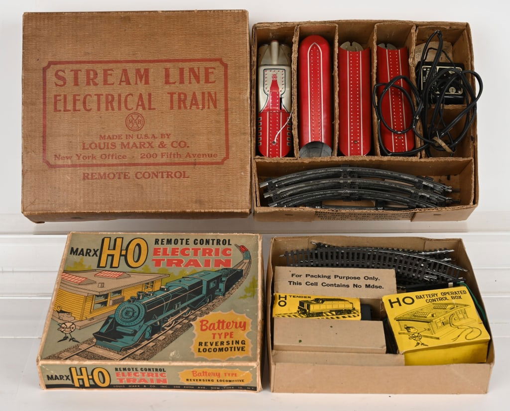 2- MARX TRAIN SETS, O GAUGE & HO w/ BOXES (1 of 8)