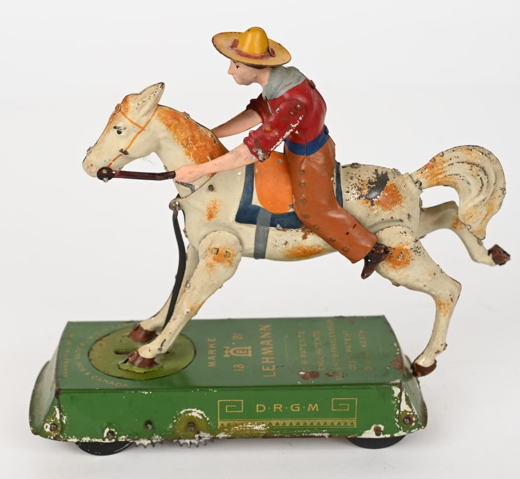 LEHMANN GERMANY TIN WINDUP BUCKING BRONCO (1 of 4)