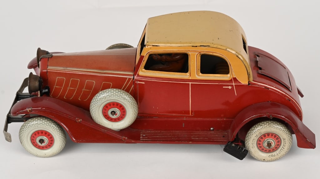FRENCH TIN WINDUP ROSSIGNOL PEUGEOT COUPE (1 of 6)