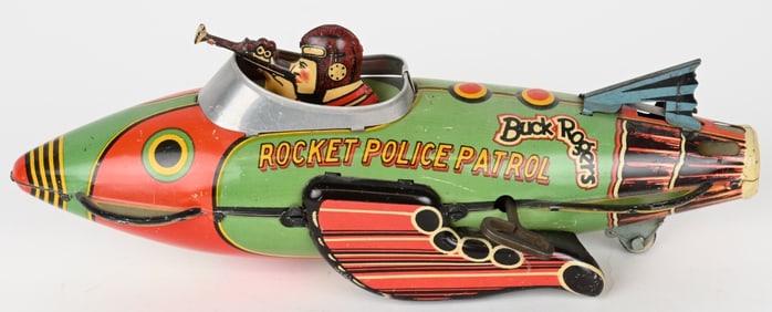 MARX TIN WINDUP BUCK ROGERS ROCKET POLICE PATROL