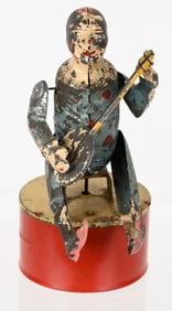 GUNTHERMANN TIN WINDUP CLOWN & BANJO