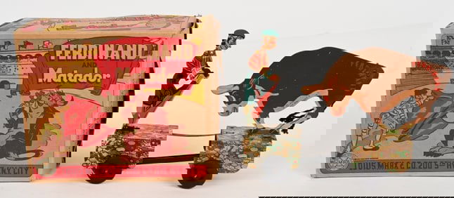 MARX WINDUP FERDINAND THE BULL & MATADOR w/ BOX