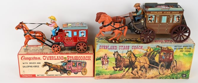 2- JAPAN BATTERY OP COVERED WAGONS w/ BOX