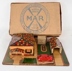 MARX BUNGALOW & CAR w/ BOX