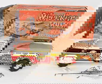 MARX WRECKER TRUCK & FRICTION CAR w/ BOX