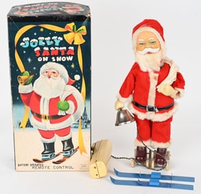 JAPAN BATTERY OP JOLLY SANTA ON SNOW w/ BOX