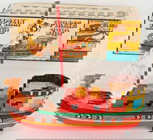 JAPAN BATTERY OP CAPTAIN KIDD PIRATE SHIP w/ BOX