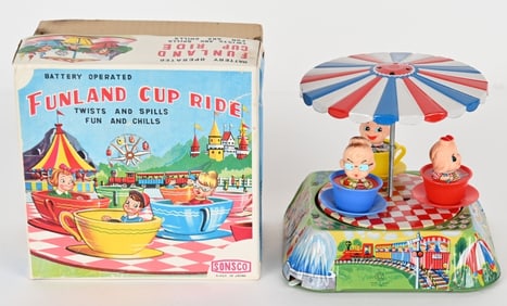 JAPAN BATTERY OP FUNLAND CUP RIDE w/ BOX