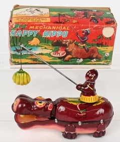 TPS TIN WINDUP HAPPY HIPPO & NATIVE w/ BOX