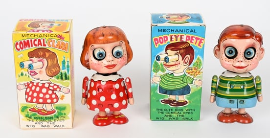 TPS WINDUP POP EYE PETE & COMICAL CLARA w/ BOX