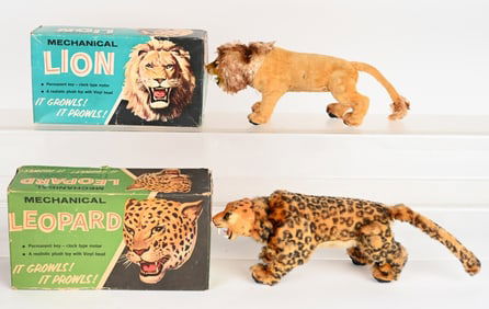 MARX WINDUP LION & LEOPARD w/ BOX