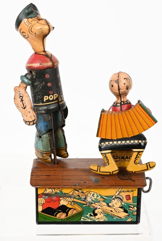MARX TIN WINDUP POPEYE & OLIVE OYL JIGGERS (1 of 5)