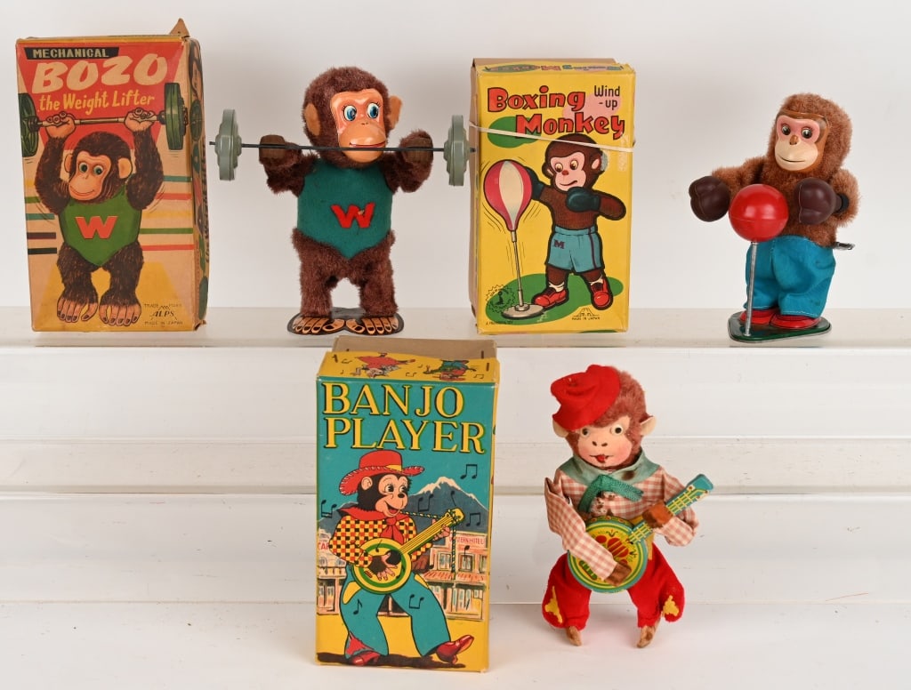 Vintage Alps Rock N Roll Monkey Playing Guitar