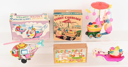 3- JAPAN EASTER BUNNY TOYS w/ BOX