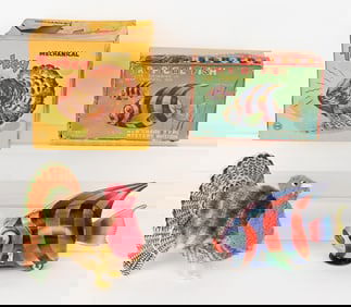 JAPAN WINDUP TROPICAL FISH & TURKEY w/ BOX