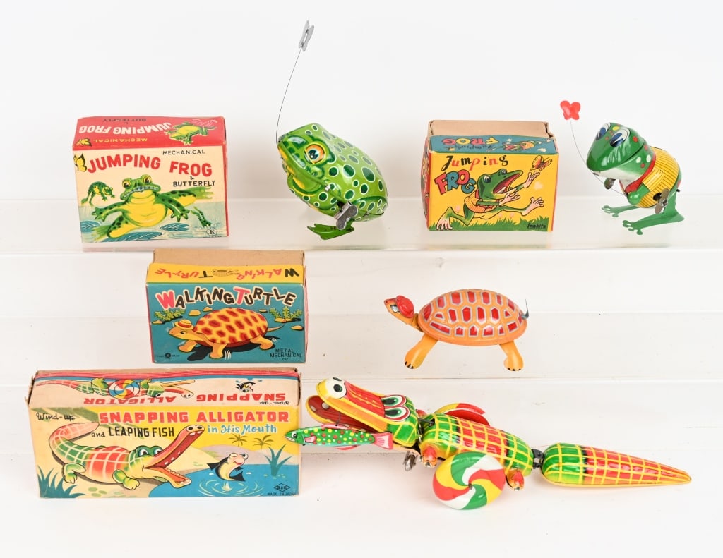 4- JAPAN WINDUP FROG & MORE TOYS w/ BOXES (1 of 3)